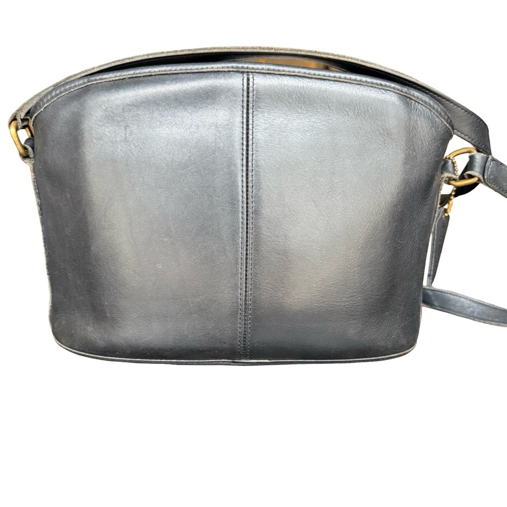 Vintage Coach Anderson Black Glove Tanned Leather Crossbody Bag Style 9976 - Picture 2 of 12